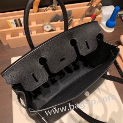 エルメスバーキン 30センチトゴ Togo 89/Black (Noir) ブラックシルバー金具 birkin30-031 全手縫い