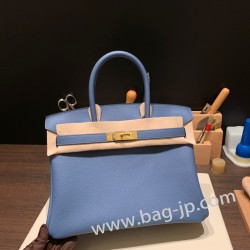エルメスバーキン 30センチトゴ Togo R2/Blue Agate ブルーアガットゴールド金具 birkin30-052 全手縫い