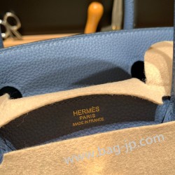 エルメスバーキン 30センチトゴ Togo R2/Blue Agate ブルーアガットゴールド金具 birkin30-052 全手縫い