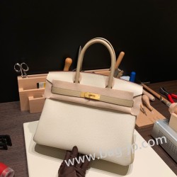 エルメスバーキン 30センチトゴ Togo 10/Craieクレ x Trench  トレンチゴールド金具 birkin30-058 全手縫い