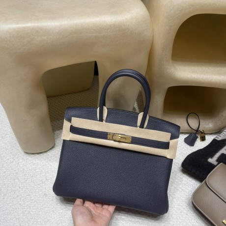 【オーダー出荷】Birkin Togo 30cm 2Z ミッドナイトブルー ゴールド｜高身長・小柄女性に輝く力強いバーキン 