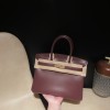 【新入荷】30 バーキン Box レザー ボルドー ゴールド｜ボックスカーフ柄のレトロな高級バッグ 