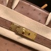 バーキン 30 オーストリッチ 18 エトゥープ 水玉模様ダチョウ革 ゴールド金具