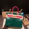 バーキン 30 ポロサスマット 67 ヴェールフォンセ 8T ローズキャンディ 緑 × ピンク ゴールド金具