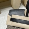 30cm バーキン ワッフルステッチ*レアなデザインだから、お出かけしても*めったに被らないのが魅力！ 89 Black (Noir) ブラック シルバーハードウェア