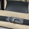 30cm バーキン ファブリック＆スウィフトレザー 89 ノワール（銀金具）*ファブリック素材が*若々しい雰囲気*を演出し、オールレザーより*軽量*なのが特長です。