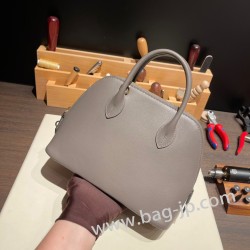 エルメス ボリード25 エバーカラー Evercolor  0L/ Gris Meyer グリメイヤー ゴールド金具  bolide25-006 全手縫い