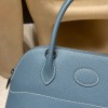 75 / ブルージーン シルバー金具 シンプルな高級感のファッションアイテム 【Bolide】27cm ボリード27 ヴォーエプソン Epsom 