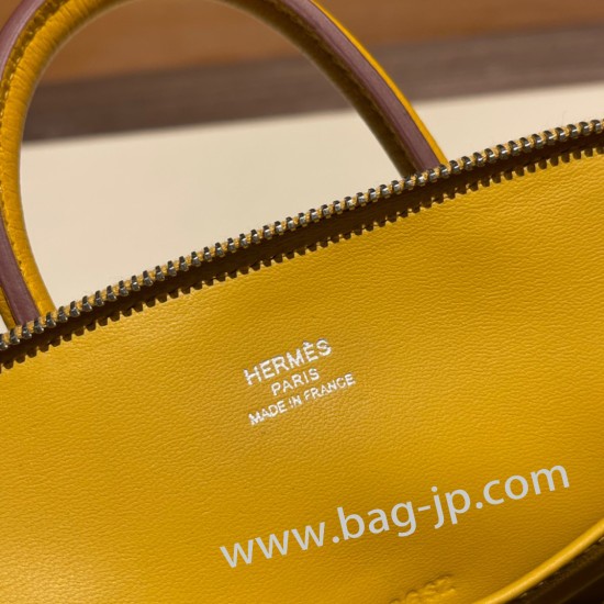 エルメス ボリード ミニ エバーカラー ジョーヌアンブル 9D /Jaune Ambre   シルバー金具  bolide-mi006 全手縫い