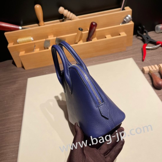 エルメス ボリード ミニ エバーカラー ブルーサフィール 73 /Blue Saphir   ゴールド金具  bolide-mi010 全手縫い
