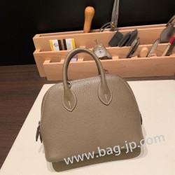 エルメス ボリード ミニ シェブルミゾル  Chevre グリエレファント 8C/ Elephant Grey   シルバー金具  bolide-mi026 全手縫い