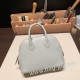 エルメス ボリード ミニ シェブルミゾル  Chevre  80 /Pearl Grey パールグレー シルバー金具  bolide-mi045 全手縫い