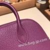 エルメス ボリード ミニ シェブルミゾル  Chevre  P9 /Anemone アネモネ シルバー金具  bolide-mi048 全手縫い