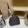 【新作入荷】ミニボリード 18cm オーストリッチ 89 / ノワール ゴールドクラスプ 超絶スタイリッシュな貝殻バッグ   