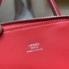 【Mini ボウリング】シェブルミゾル Chevre S3 / ルージュクール シルバークランプ ピュアレッド ミニボリュームバッグ   
