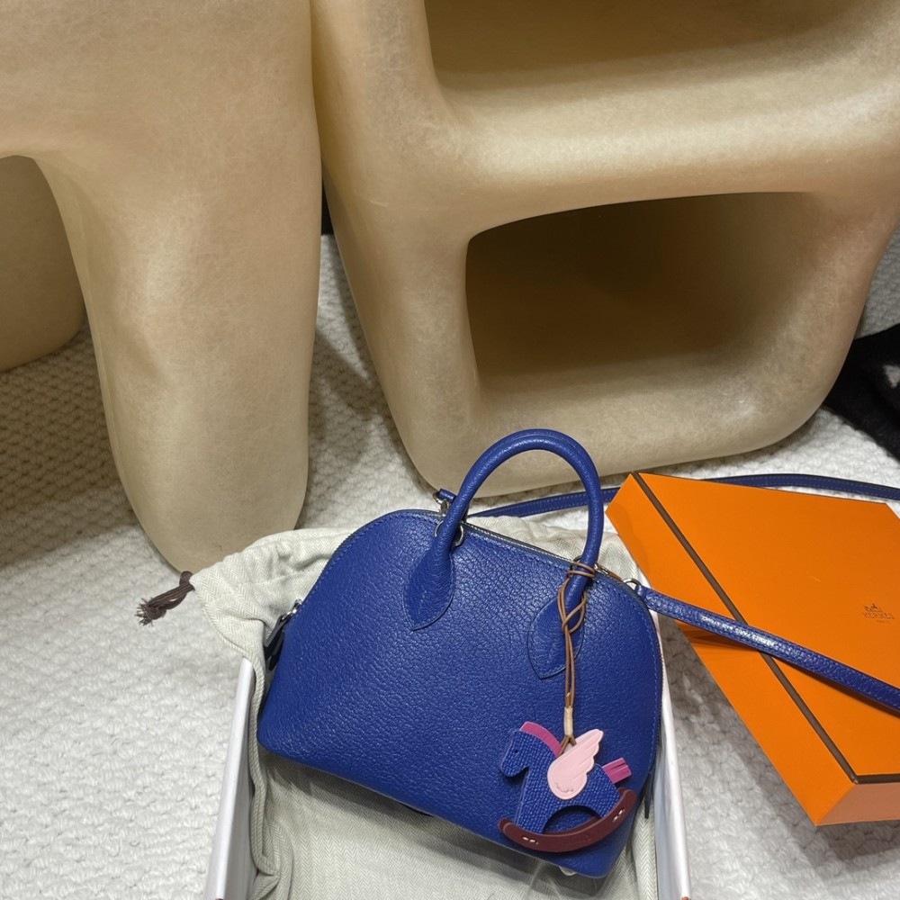【Mini bolide】シェブルミゾル Chevre 7T / ブルーエレクトリック 鮮烈なエレクトリックブルー コンパクト大容量 可愛らしさとエレガンス兼備のボウリングバッグ   