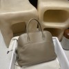 18/Étoupe Grey (Étoupe)  エトゥープ  エルメス ボリード リラックス 35 ヴォーシッキム ハンドバッグ Bolide relax 35 超美品！Swift レザー シルバー金具
