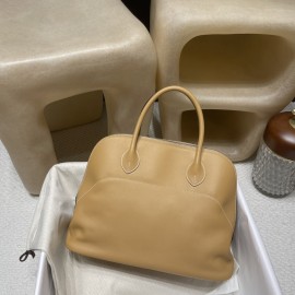 4B/Biscuit  ビスキュ エルメス ボリード リラックス 35 ヴォーシッキム ハンドバッグ Bolide relax 35 超美品！Swift レザー イ シルバー金具