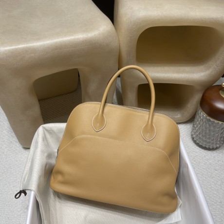 4B/Biscuit  ビスキュ エルメス ボリード リラックス 35 ヴォーシッキム ハンドバッグ Bolide relax 35 超美品！Swift レザー イ シルバー金具