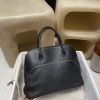 89/Black (Noir) ブラック エルメス ボリード リラックス 35 ヴォーシッキム ハンドバッグ Bolide relax 35 超美品！Swift    シルバー金具