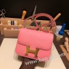 エルメス コンスタンス  ミニ ヴォーエプソン ローズコンフェッティ 1Q/Rose Confetti ゴールド金具   constance19-045 全手縫い