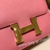 エルメス コンスタンス  ミニ ヴォーエプソン ローズコンフェッティ 1Q/Rose Confetti ゴールド金具   constance19-045 全手縫い