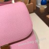 エルメス コンスタンス  ミニ ヴォーエプソン モーヴシルベストル X9 /Mauve Sylvestre ゴールド金具  constance19-047 全手縫い