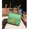 エルメス コンスタンス  ミニ ヴォーエプソン ヴェールクリケット 3I /Vert Criquet ゴールド金具  constance19-049 全手縫い