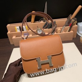 エルメス コンスタンス  ミニ ヴォーエプソン ゴールド 37/Gold シルバー金具  constance19-053 全手縫い