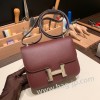 エルメス コンスタンス  ミニ ヴォーエプソン ブルゴーニュ F5 /Bourgogne & 57/ Bordeaux シルバー金具  constance19-056 全手縫い