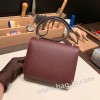 エルメス コンスタンス  ミニ ヴォーエプソン ブルゴーニュ F5 /Bourgogne & 57/ Bordeaux シルバー金具  constance19-056 全手縫い