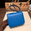 エルメス コンスタンス  ミニ ヴォーエプソン ブルードプリュス 7P /Blue de Presse シルバー金具  constance19-072 全手縫い