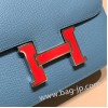 エルメス コンスタンス  ミニ ヴォーエプソン ブルーノール P3 /Blue du Nord シルバー金具  constance19-074 全手縫い