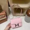 2023 Mauve Pale  モーヴ・ペール  ローズゴールド金具 シェブルミゾル  Chevre  New stock コンスタンスミニ Constance 19cm 