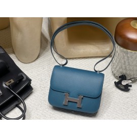 7P/Blue de Presse ブルードプリュス & R2/Blue Agate  ブルーアガット シルバー金具 コンスタンスミニ Constance 19cm ヴォーエプソン Epsom