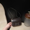 47/Chocolat  ショコラ内 & 9D/ Jaune Ambre  ジョーヌアンブル  ゴールド金具 コンスタンスミニ Constance 19cm box ボックスカーフ 