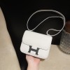 01/White (Blanc) ホワイト コンスタンスミニ ゴールド金具 Constance 19cm ヴォーエプソン Epsom 