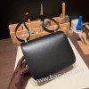 エルメス コンスタンスヴェルソ 24cm  ボックスカーフ box ブラック 89 /Black シルバー金具  constance24-002 全手縫い