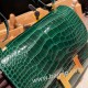 エルメス コンスタンスヴェルソ 24cm  Shiny Alligator Crocodile  トフィ 67 /Vert Fonce ゴールド金具  constance24-005 全手縫い