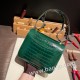 エルメス コンスタンスヴェルソ 24cm  Shiny Alligator Crocodile  トフィ 67 /Vert Fonce ゴールド金具  constance24-005 全手縫い