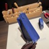 エルメス エヴリンアマゾンTPM Mini Evelyn  トリヨンクレマンス Clemence ブルーエレクトリック 7T/ Blue Electric シルバー金具 Mini Evelyn--010 全手縫い