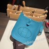 エルメス エヴリンアマゾンTPM Mini Evelyn  トリヨンクレマンス Clemence ブルーパオン 7F /Blue Paon   シルバー金具 Mini Evelyn--012 全手縫い