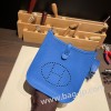 エルメス エヴリンアマゾンTPM Mini Evelyn  トリヨンクレマンス Clemence ブルーザンジバル B3 /Blue Zanzibar シルバー金具 Mini Evelyn--013 全手縫い