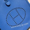 エルメス エヴリンアマゾンTPM Mini Evelyn  トリヨンクレマンス Clemence ブルーザンジバル B3 /Blue Zanzibar シルバー金具 Mini Evelyn--013 全手縫い