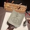 エルメス エヴリンアマゾンTPM Mini Evelyn  トリヨンクレマンス Clemence  セージ Q1 /Sauge   シルバー金具   Mini Evelyn--022 全手縫い