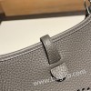 エルメス エヴリンアマゾンTPM Mini Evelyn  トリヨンクレマンス Clemence エタン 8F /Etain シルバー金具 Mini Evelyn--023 全手縫い