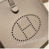 エルメス エヴリンアマゾンTPM Mini Evelyn  トリヨンクレマンス Clemence グリアスファルト M8/Gris Asphalt シルバー金具 Mini Evelyn--036 全手縫い