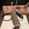 エルメス エヴリンアマゾンTPM Mini Evelyn  トリヨンクレマンス Clemence  エトゥープ 18 /Étoupe Grey ゴールド金具 Mini Evelyn--046 全手縫い