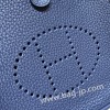 エルメス エヴリンアマゾンTPM Mini Evelyn  トリヨンクレマンス Clemence ブルーサフィール 73 /Blue Saphir シルバー金具 Mini Evelyn--063 全手縫い
