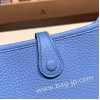 エルメス エヴリンアマゾンTPM Mini Evelyn  トリヨンクレマンス Clemence ブルーパラダイス 2T/ Blue Paradise シルバー金具 Mini Evelyn--065 全手縫い